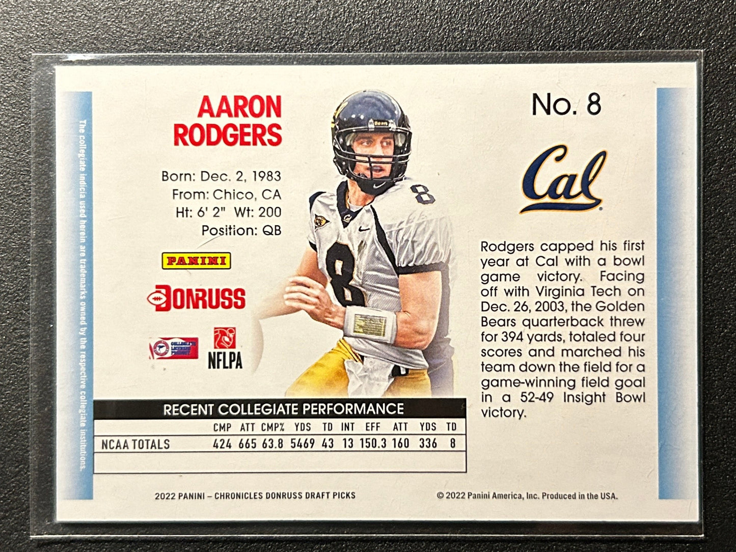 Aaron Rodgers #/149 Chronicles Draft Picks Retro Red 2022 Panini Donruss SP HOF