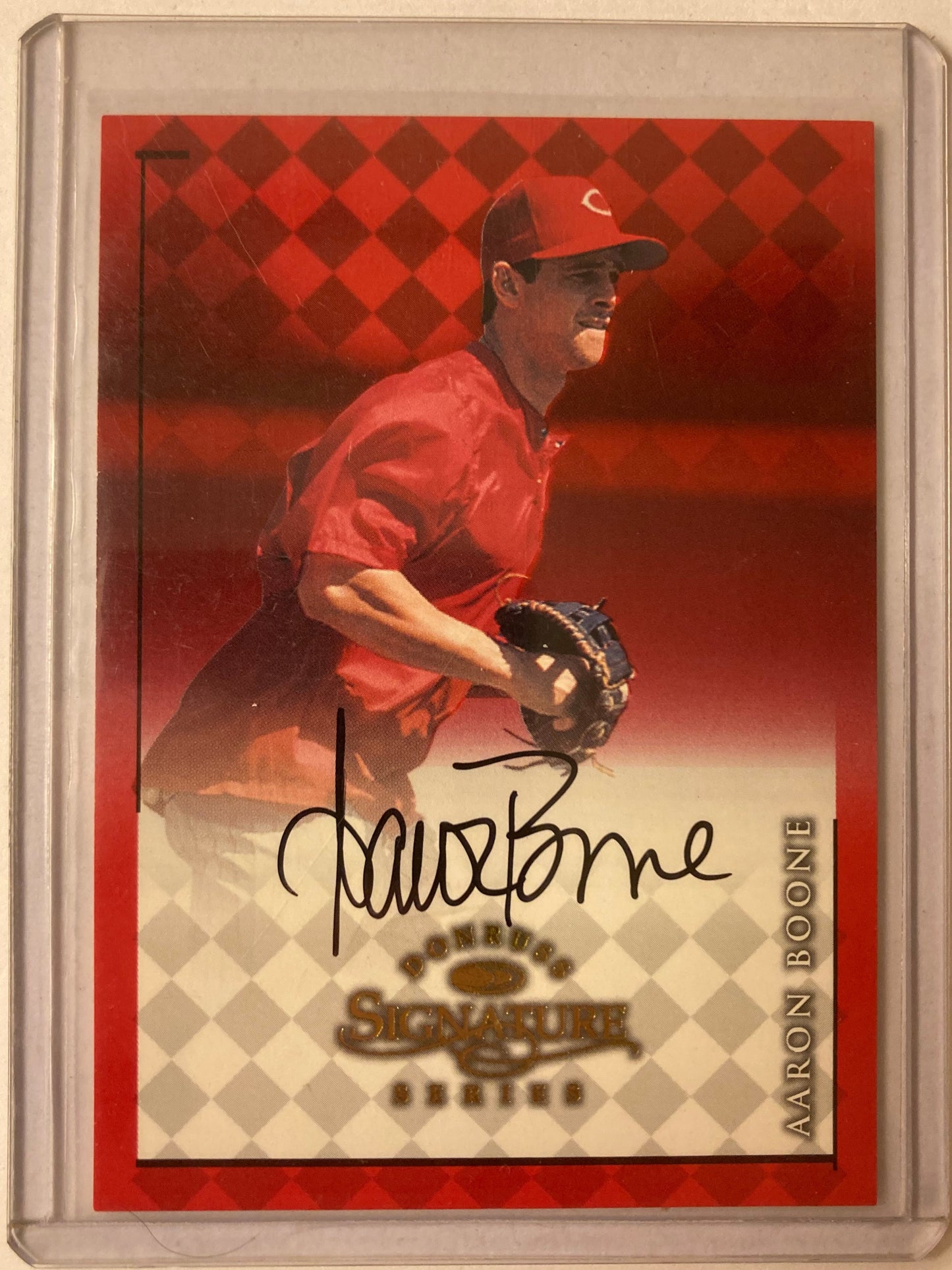 Aaron Boone AUTO Donruss Signature Series Red 1998 Certified Autograph SP 98 NYY