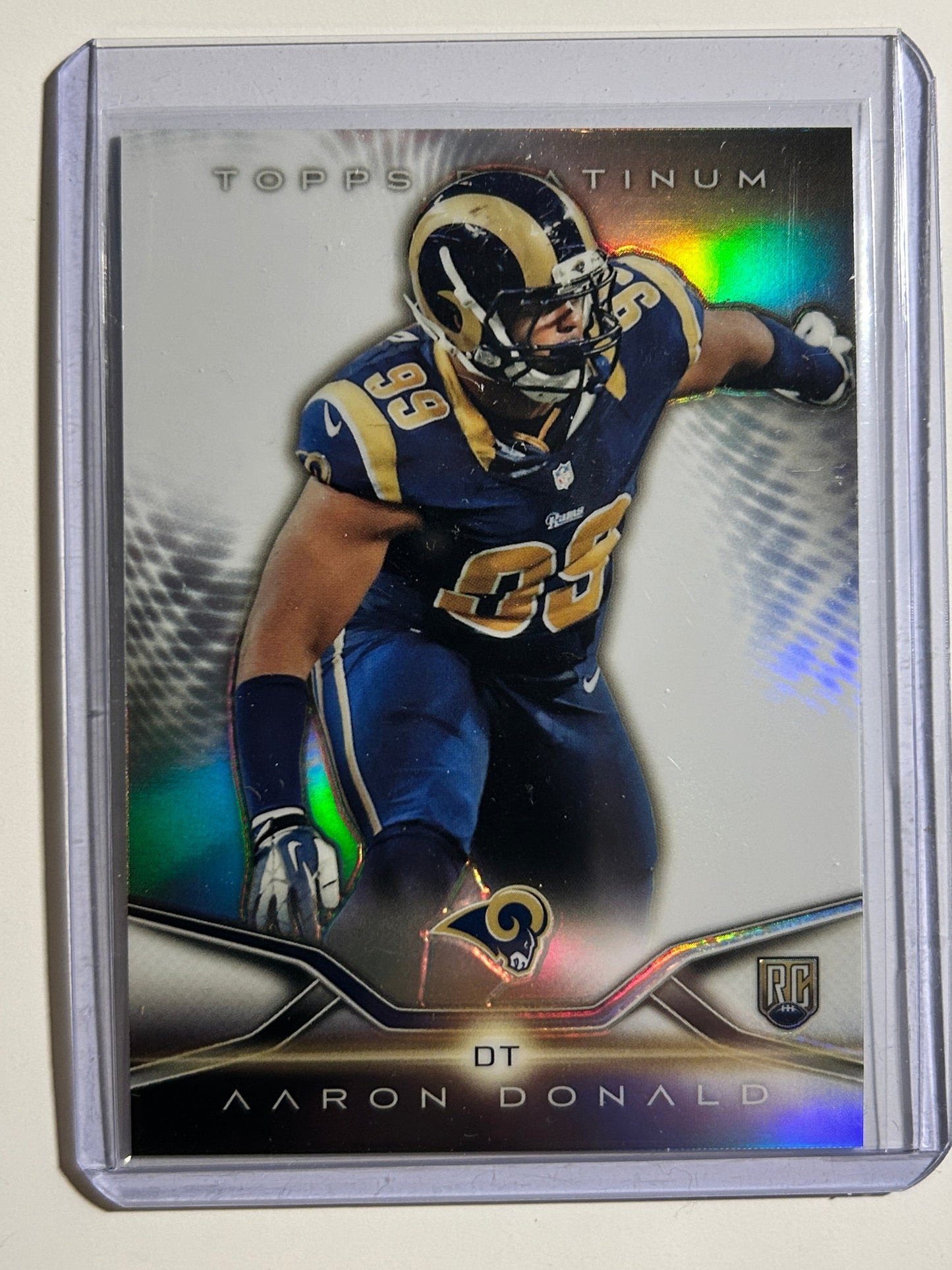 Aaron Donald RC Topps Platinum 2014 True Rookie Card Refractor SP Rams #112 HOF