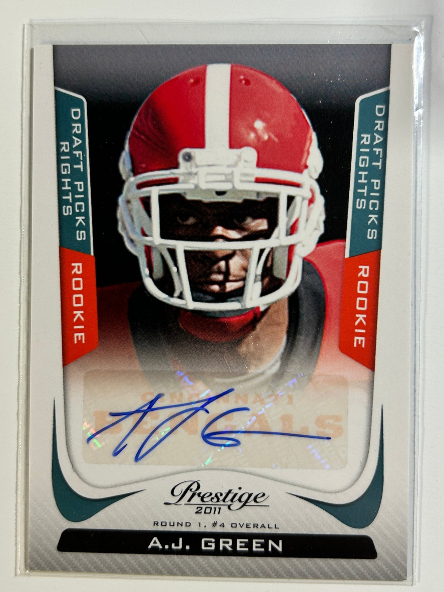 AJ Green AUTO~RC #/99 Prestige Draft Picks 2011 Panini Rookie Autograph SP #201