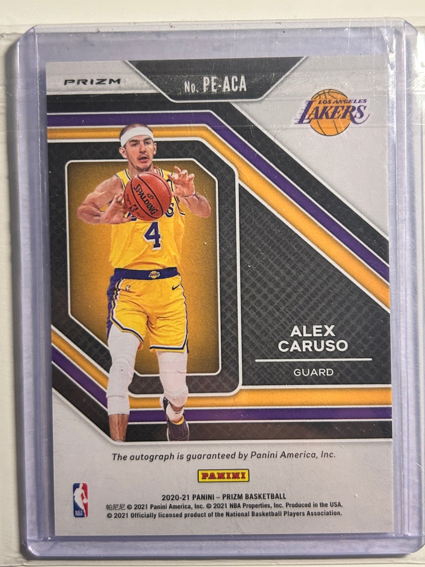 Alex Caruso AUTO Panini Prizm 2020-21 Certified Autograph SP Lakers OKC Thunder
