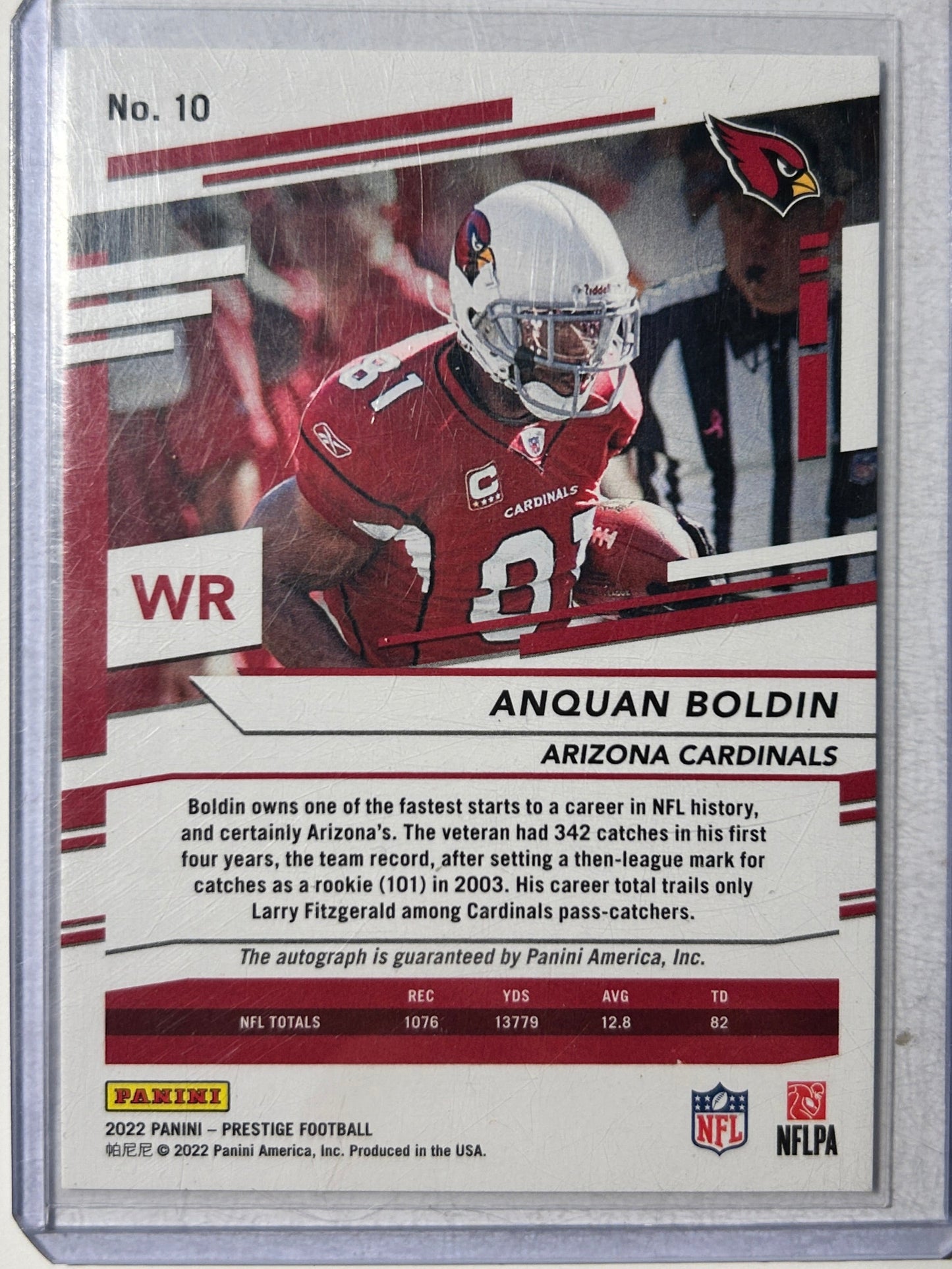 Anquan Boldin AUTO # 07/10 Prestige Xtra Points Pink 2022 Panini Autograph SP 10