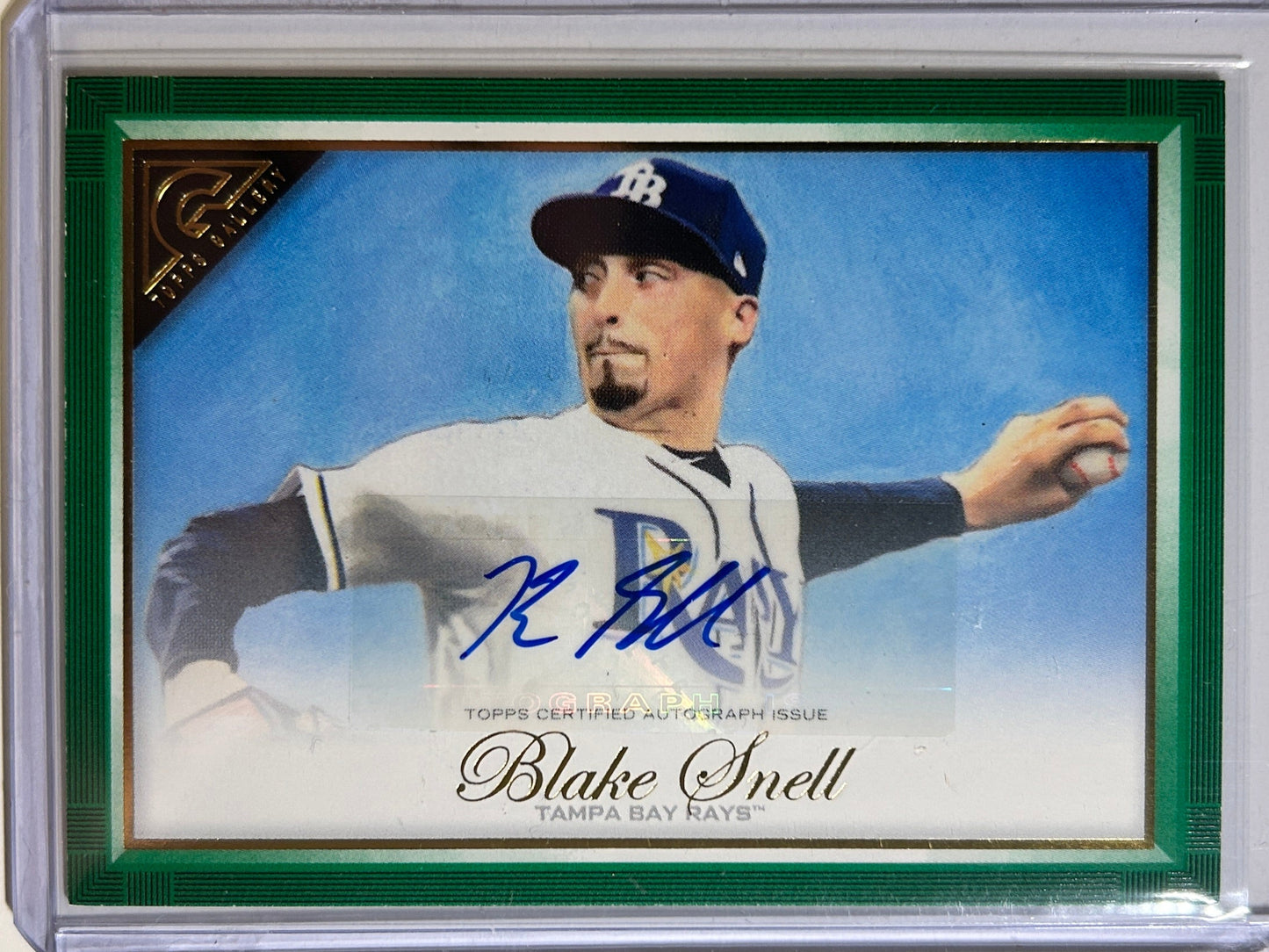 Blake Snell AUTO #/99 Topps Gallery Green Frame 2019 Certified Autograph Dodgers