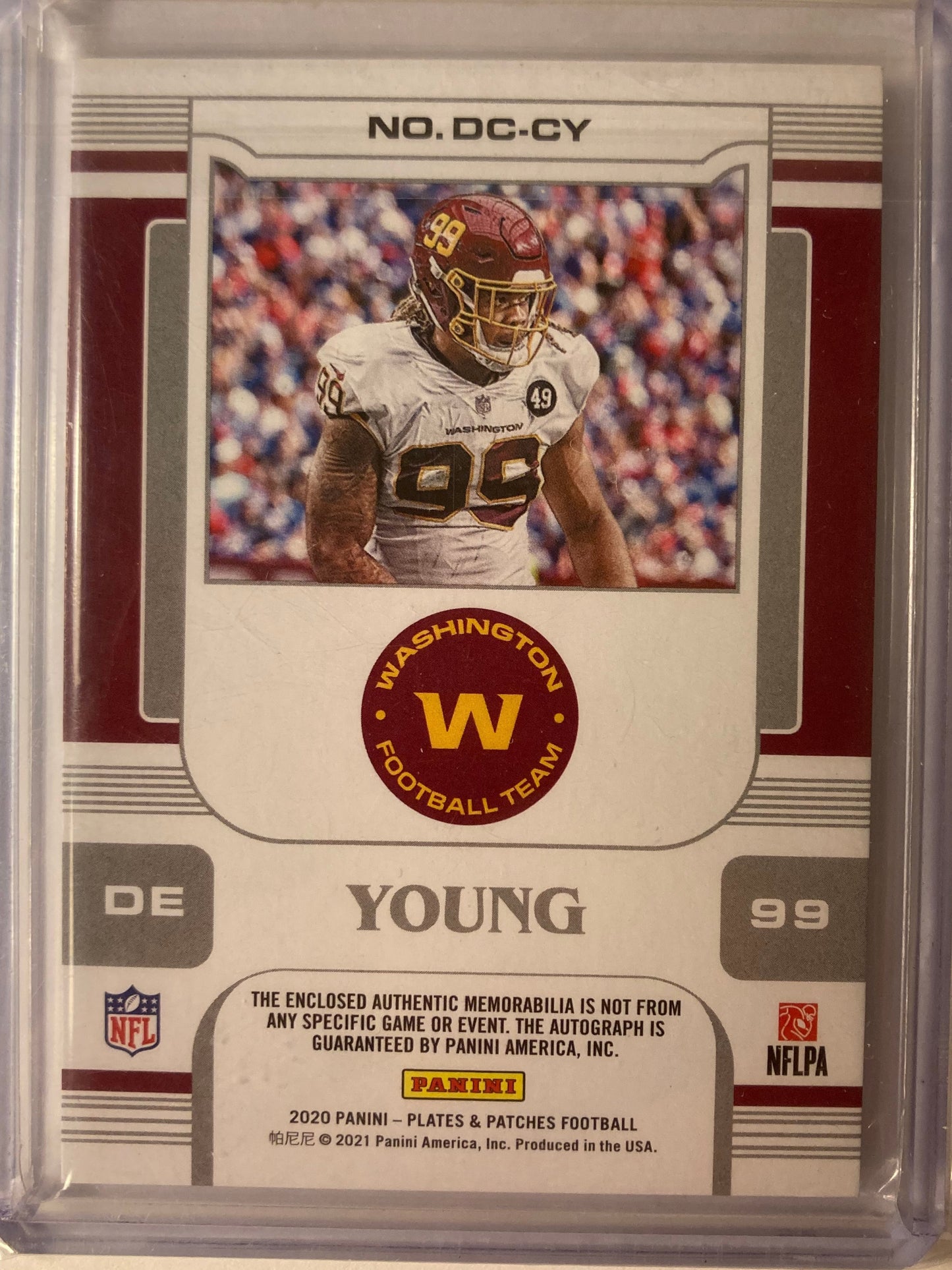 Chase Young 2 cl AUTO~PATCH~RC #/35 Double Coverage 2020 Rookie Autograph Jersey