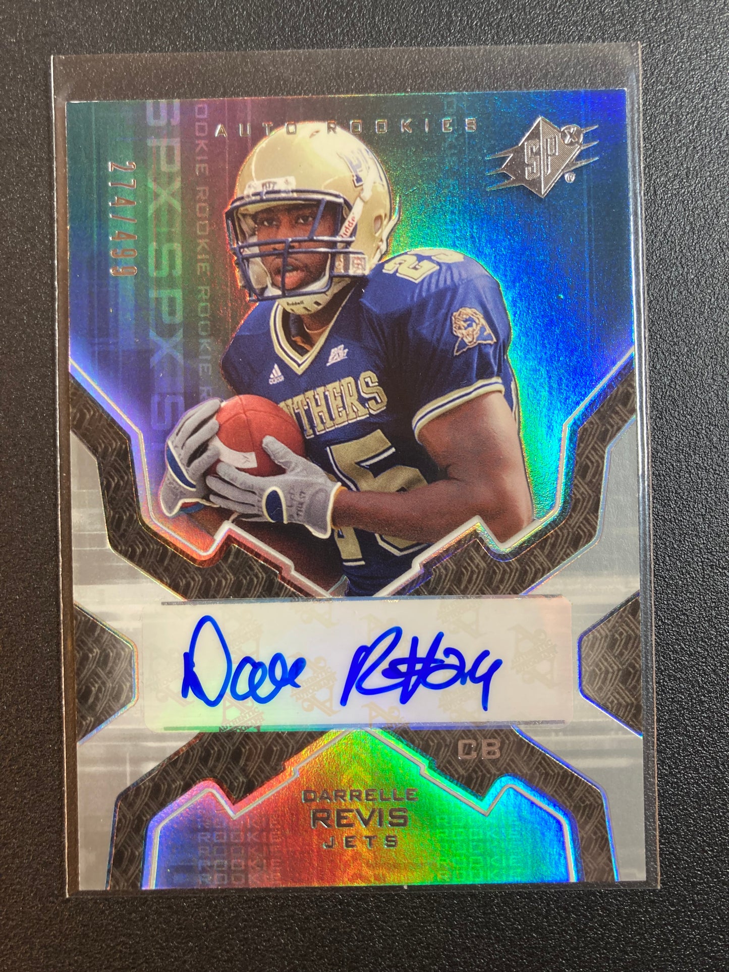 Darrelle Revis AUTO~RC #/499 Upper Deck SPX 2007 True Rookie Autograph Jets HOF