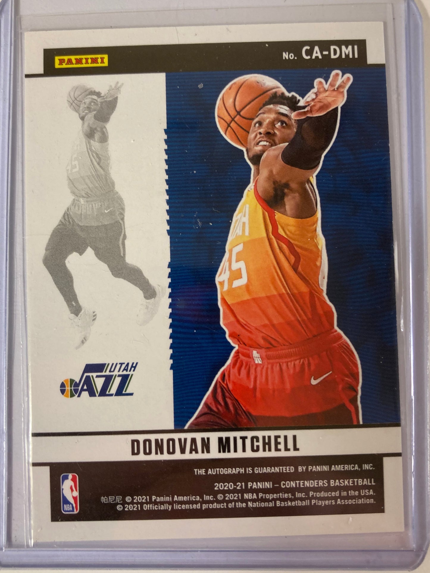 Donovan Mitchell AUTO #/25 Panini Contenders 2020-21 Certified Autograph SP Cavs