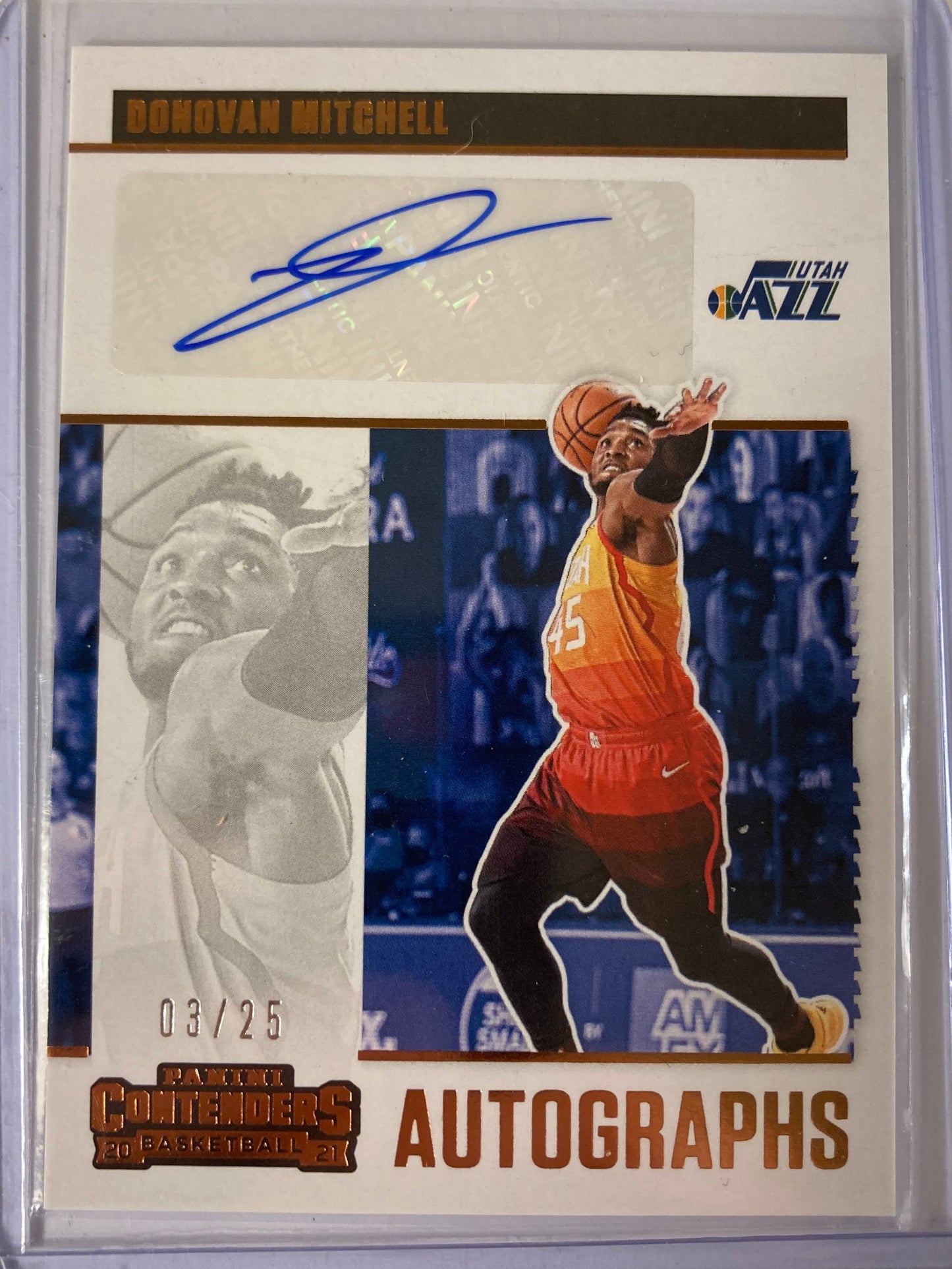 Donovan Mitchell AUTO #/25 Panini Contenders 2020-21 Certified Autograph SP Cavs