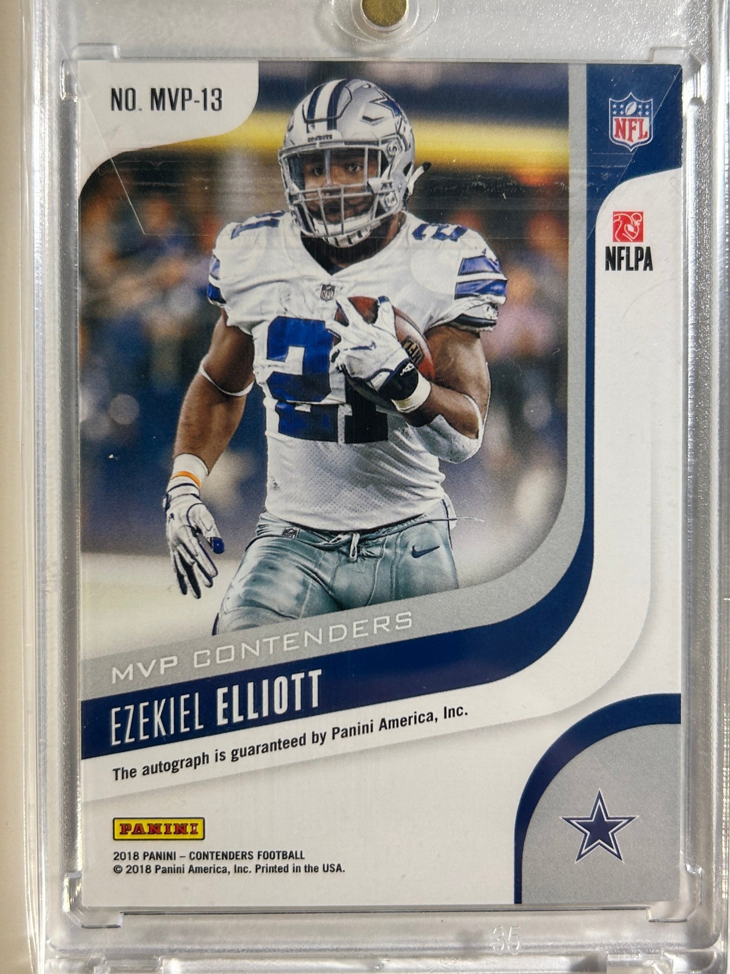 Ezekiel Elliot AUTO # 25/25 MVP Contenders Silver 2018 Panini Autograph Cowboys