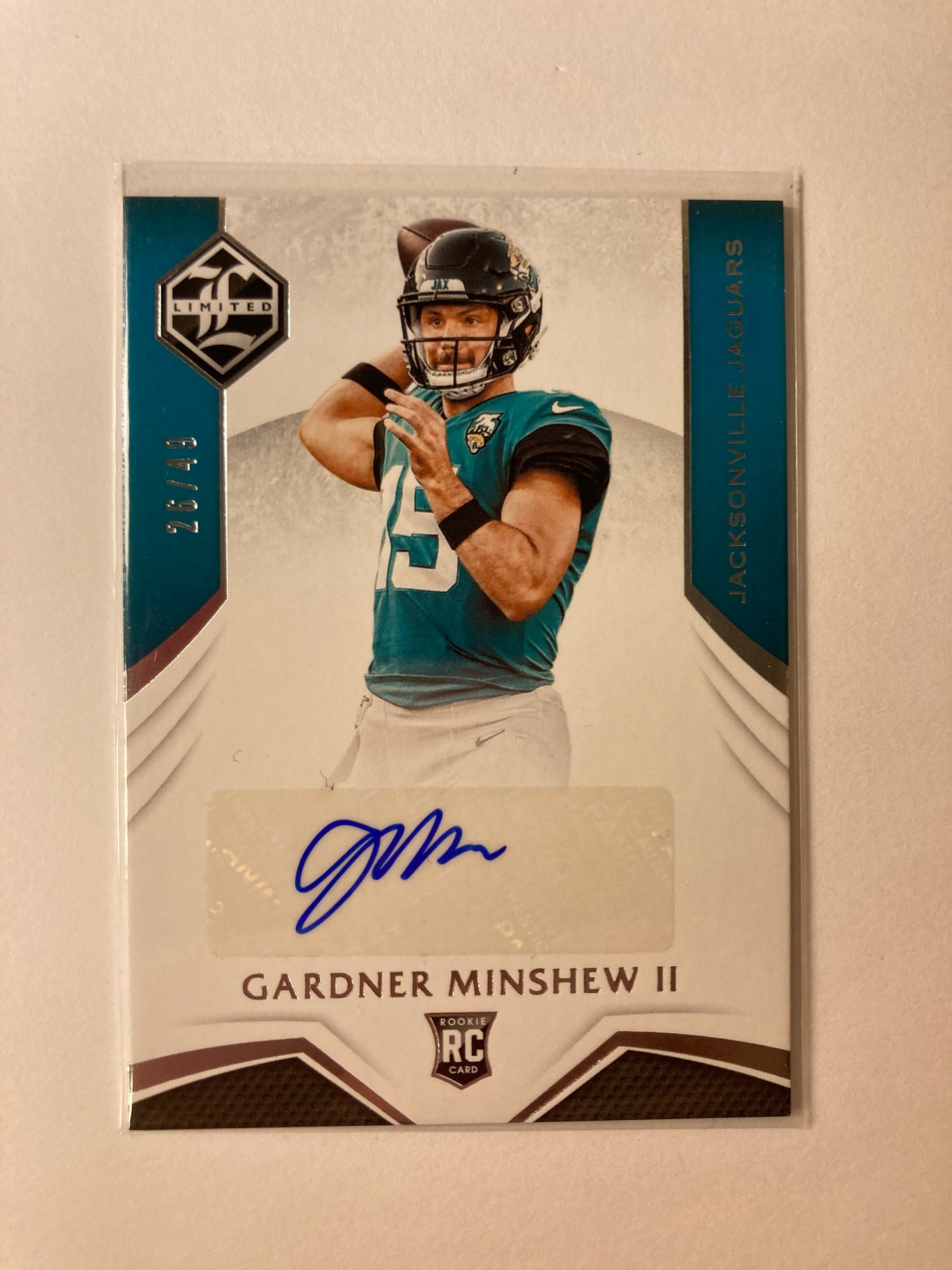 Gardner Mishew AUTO~RC #/49 Leaf Limited Silver 2019 Rookie Autograph SP Raiders