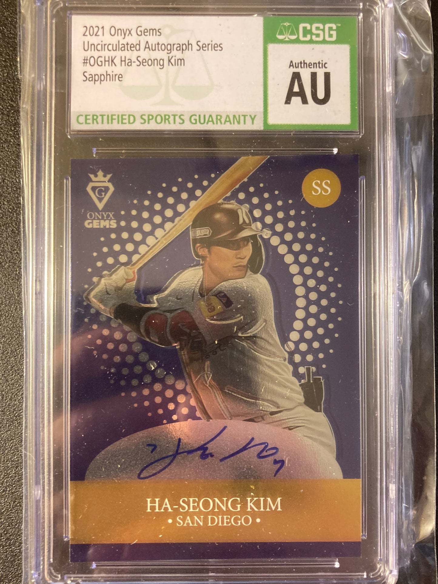 Ha-Seong Kim AUTO~RC /100 Onyx Gems Sapphire 2021 Uncirculated Rookie Autograph