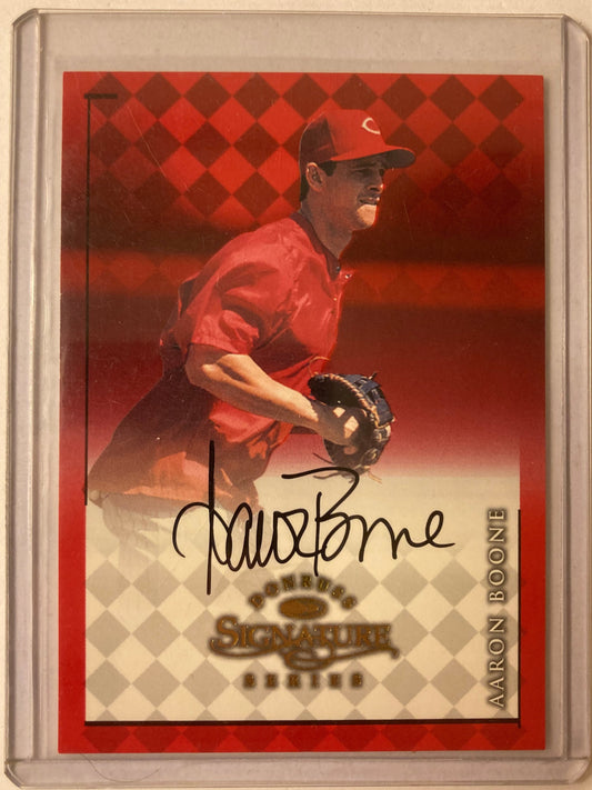 Aaron Boone AUTO Donruss Signature Series Red 1998 Certified Autograph SP 98 NYY