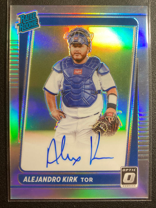 Alejandro Kirk AUTO~RC Panini Optic Rated Rookie 2021 Certified Autograph Prizm