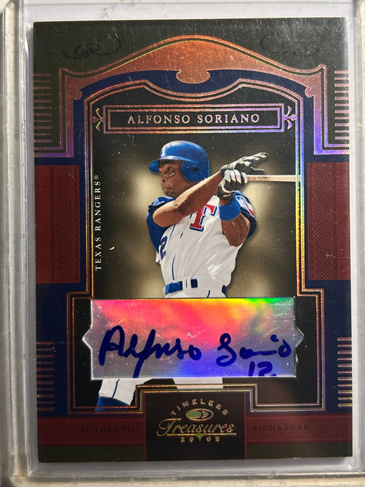 Alfonso Soriano AUTO #/50 Timeless Treasures Bronze 2005 Donruss Autograph SP 12