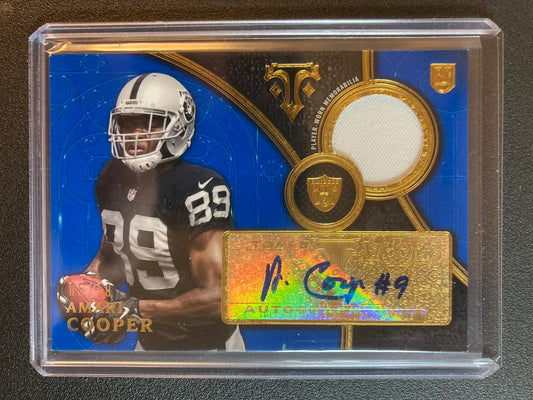 Amari Cooper AUTO~PATCH~RC #/10 Triple Threads 2015 Topps Rookie Autograph Bills