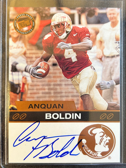 Anquan Boldin AUTO~RC Press Pass Bronze 2003 Certified Rookie Autograph SP HOF