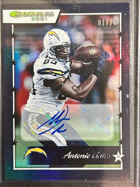 Antonio Gates AUTO # 01/25 Donruss 2021 Retro 2001 Panini Autograph HOF Chargers
