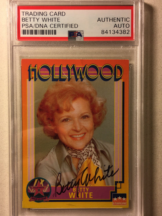 Betty White AUTO Hollywood 1991 Starline PSA/DNA Certified Autograph Signed #148