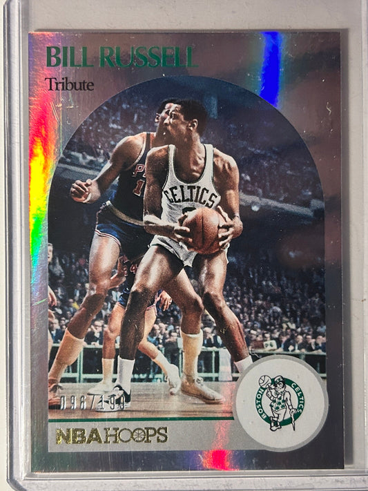 Bill Russell #/199 Panini NBA Hoops Retro 2020-21 Premium Box Set #267 SP Celtic