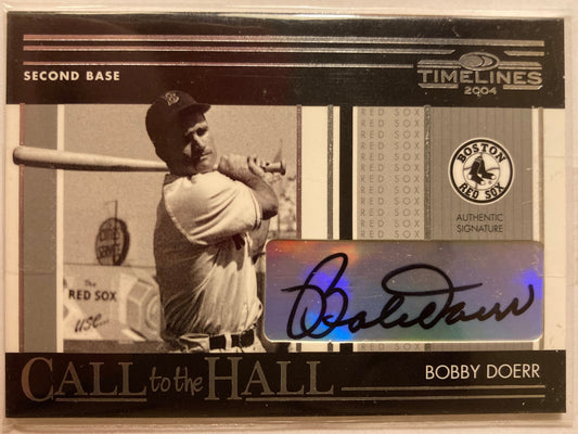 Bobby Doerr AUTO Donruss Timelines Call/Hall Fame 2004 Autograph SP Red Sox HOF
