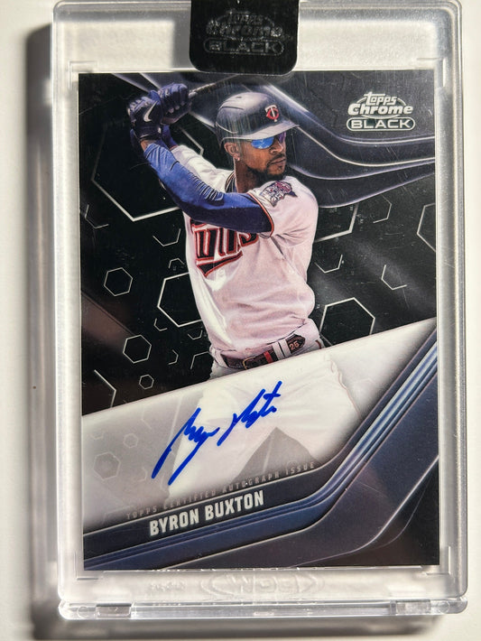 Byron Buxton AUTO Topps Chrome Black 2023 Certified Autograph SP Twins Encased