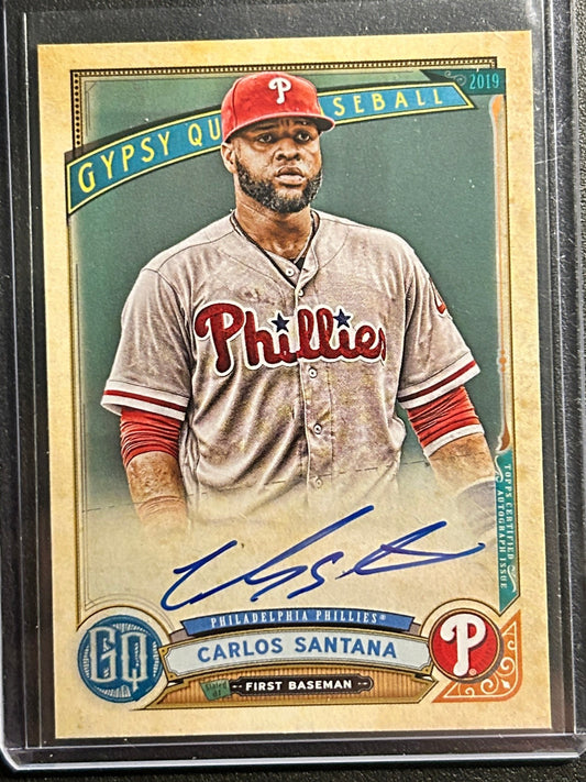 Carlos Santana AUTO Topps Gypsy Queen Baseball 2019 Certified Autograph SP Twins
