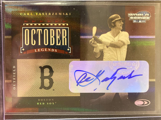 Carl Yastrzemski AUTO #/5 Donruss October Legend Gold 2004 Autograph Red Sox HOF