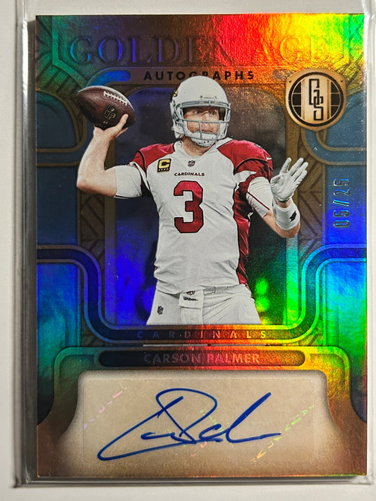 Carson Palmer AUTO #/25 Gold Standard Golden Age 2022 Panini Autograph SP USC