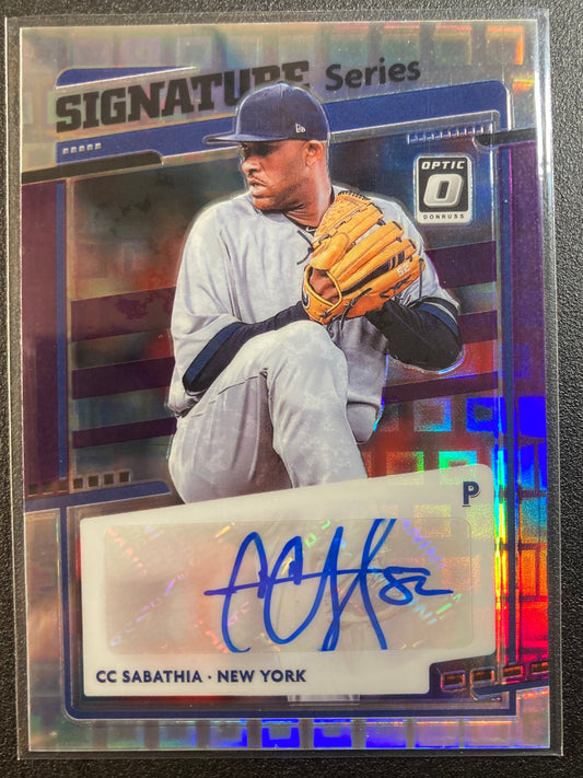 CC Sabathia AUTO # 5/5 Optic Pandora Refractor 2020 Panini Donruss Autograph HOF