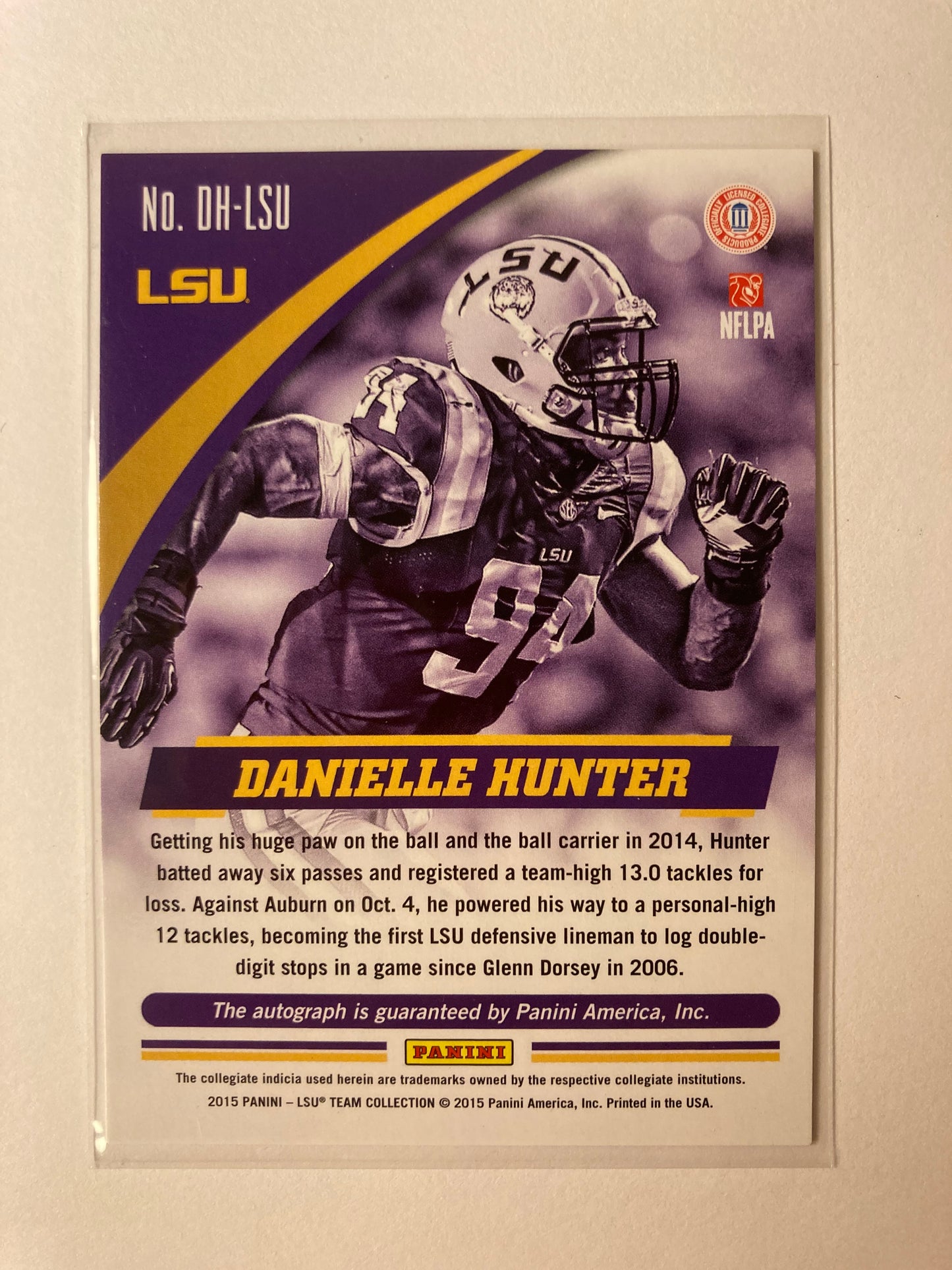 Danielle Hunter AUTO~RC Panini 2015 Certified Rookie Autograph SP Vikings Texans