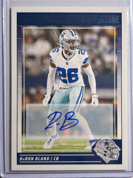 DaRon Bland AUTO Panini Score 2024 Certified Autograph SP Dallas Cowboys #78 Hot