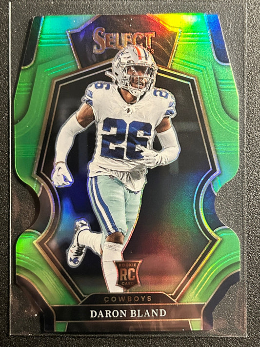 Daron Bland RC #/299 Panini Select Neon Die Cut 2022 True Rookie SP #130 Cowboys
