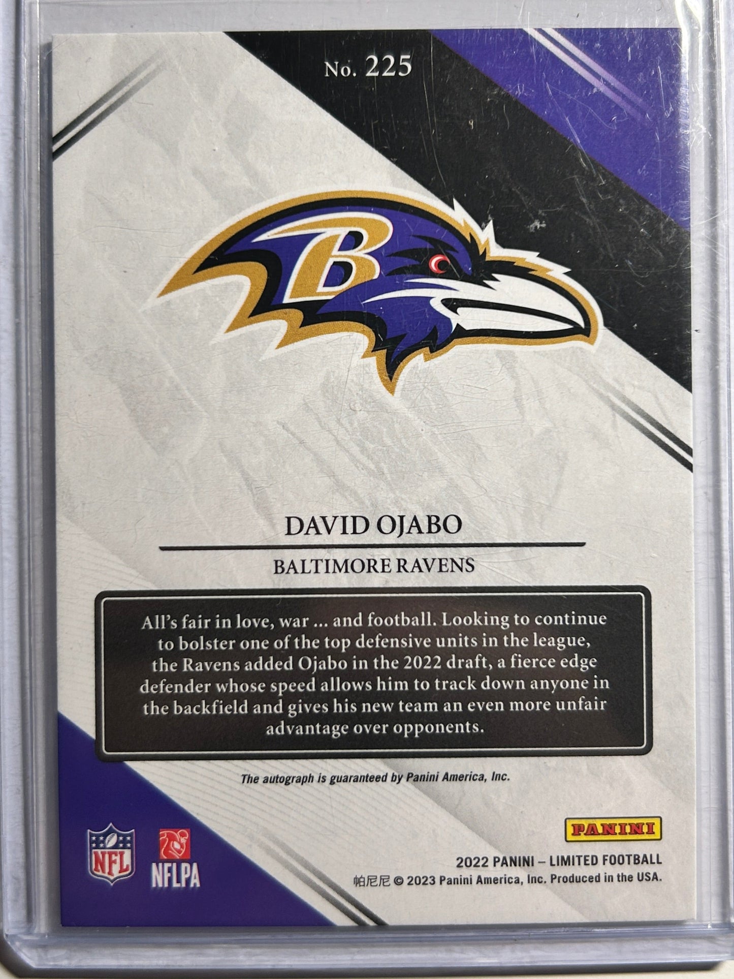 David Ojabo AUTO~RC #/75 Panini Limited Silver Spotlight 2022 Rookie Autograph