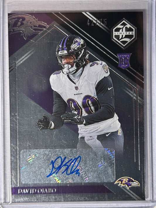 David Ojabo AUTO~RC #/75 Panini Limited Silver Spotlight 2022 Rookie Autograph