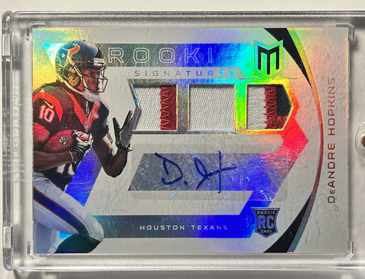 DeAndre Hopkins AUTO~PATCH~RC #/25 Momentum Prime 2013 Rookie Autograph Chiefs