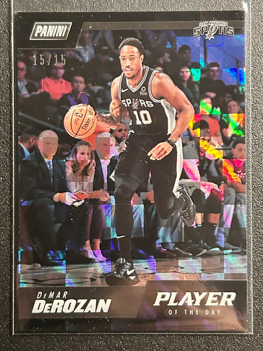 DeMar DeRozan # 15/15 Panini Player/Day Checkerboard 2018-19 Parallel SP Kings