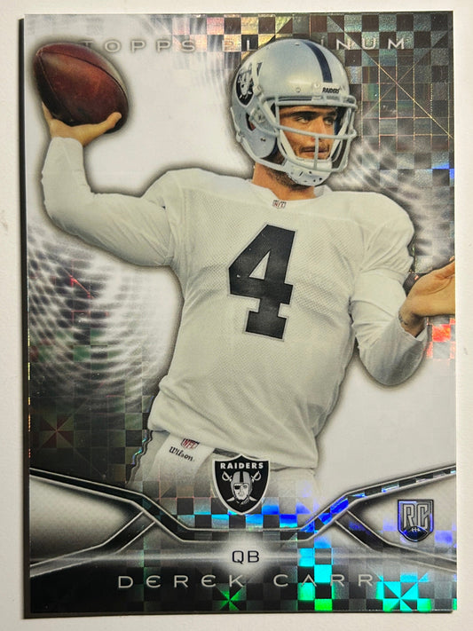Derek Carr RC Topps Platinum Xfractor 2014 Rookie Card SP #102 Raiders Saints