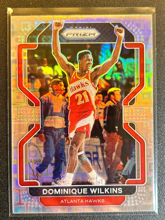 Dominique Wilkins #/150 Panini Prizm Pandora Refractor 2021-22 Parallel #252 HOF