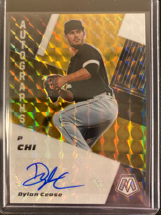 Dylan Cease AUTO~RC #ed 01/10 Panini Prizm Mosaic Gold 2021 Rookie Autograph SP