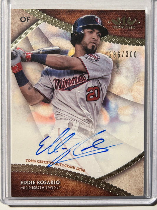 Eddie Rosario AUTO #/300 Topps Tier One 2017 Certified Autograph SP Twins Braves