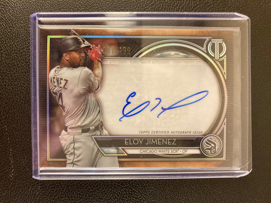 Eloy Jimenez AUTO #ed 001/199 Topps Tribute 2020 Certified 2nd Year Autograph SP