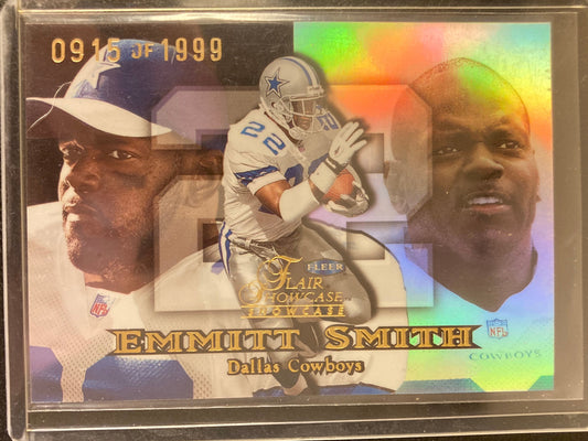Emmitt Smith #/1999 Flair Showcase SP  Low Numbered Card Parallel 99 190 Cowboys