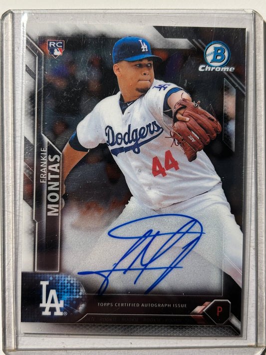 Frankie Montas AUTO~RC Bowman Chrome 2016 Certified Rookie Autograph SP Dodgers