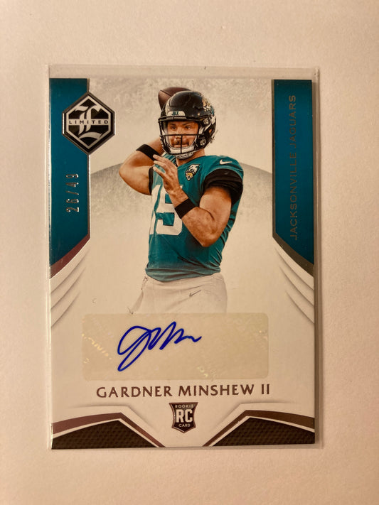 Gardner Mishew AUTO~RC #/49 Leaf Limited Silver 2019 Rookie Autograph SP Raiders
