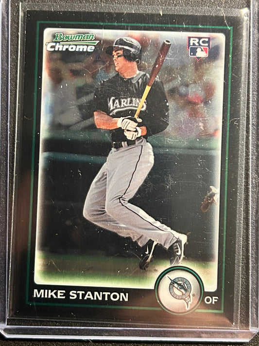 Giancarlo Stanton 2010 Bowman Chrome RC #198 True Rookie Card SP Mike Yankees NY