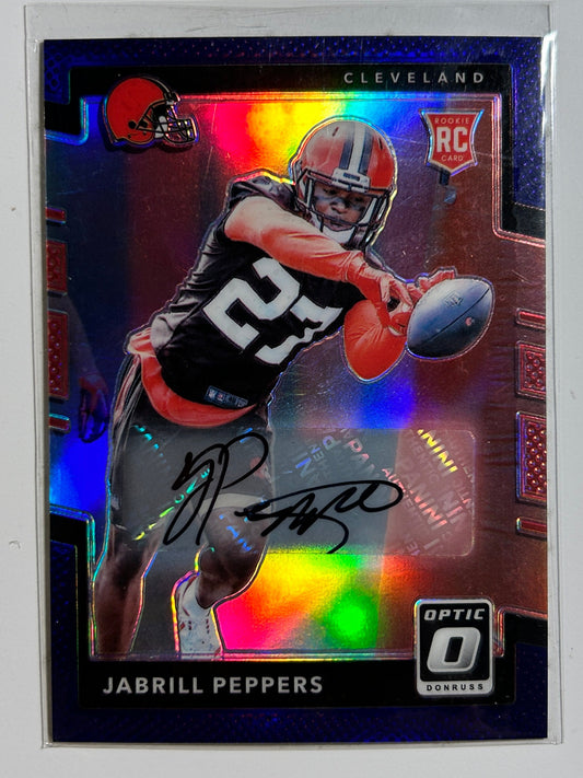 Jabrill Peppers AUTO #/35 Donruss Optic Purple 2017 Rookie Autograph SP Michigan