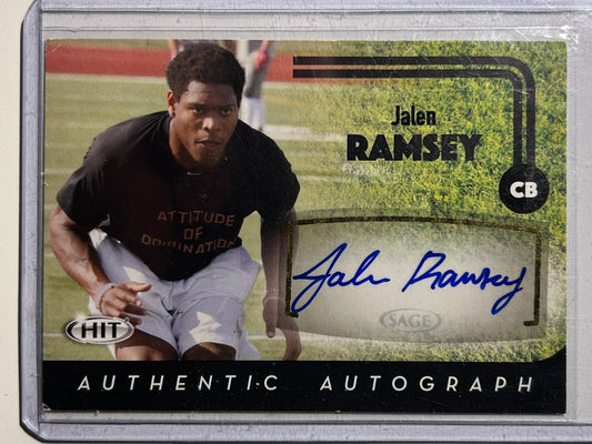 Jalen Ramsey AUTO~RC Sage Hit Red 2016 Certified Rookie Autograph SP Dolphins