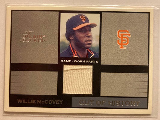 Willie McCovey PATCH Flair Greats Cut/History 2003 Fleer Jersey Pants SP Giants