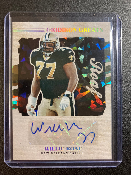 Willie Roaf AUTO Donruss Gridiron Greats Cracked Ice 2022 Panini Autograph HOF