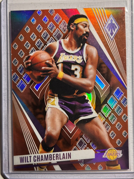 Wilt Chamberlain #/99 Panini Phoenix Orange 2023-24 Low Numbered Lakers SP #34