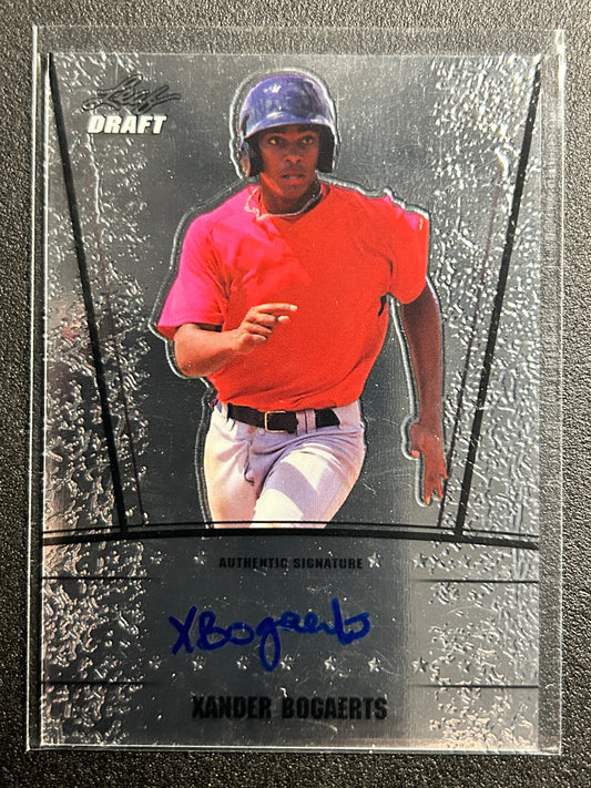 Xander Bogaerts AUTO~RC Leaf Draft Metal 2011 Rookie Autograph Signature Padres